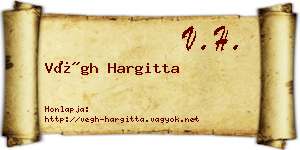 Végh Hargitta névjegykártya